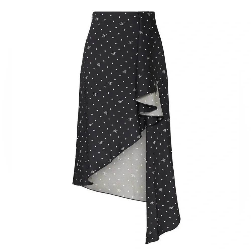 MONSE M Dot Cascade Slip Skirt Black 10 - Picture 1 of 16